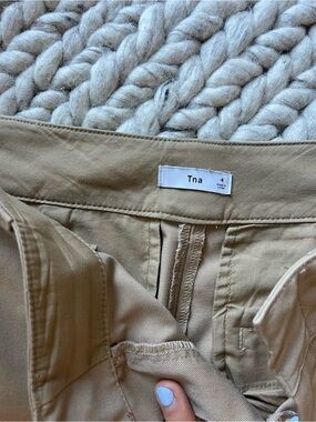 TNA Khaki Cotton Utility Pants